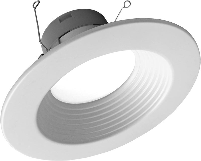 Nicor DLR566091203KWHBF DLR56(v6) 5/6-inch White 900 Lumen 3000K Recessed LED Downlight with Baffle - Image 1